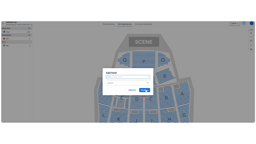 Kontingentverwaltung durch Blockingcodes