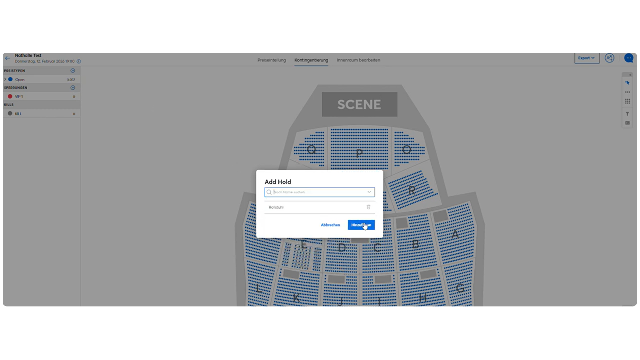 Kontingentverwaltung durch Blockingcodes
