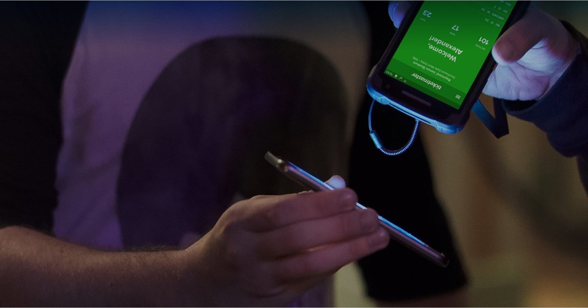 Scanner und Mobilgerät für Ticket-Scan, Einlassmanagement