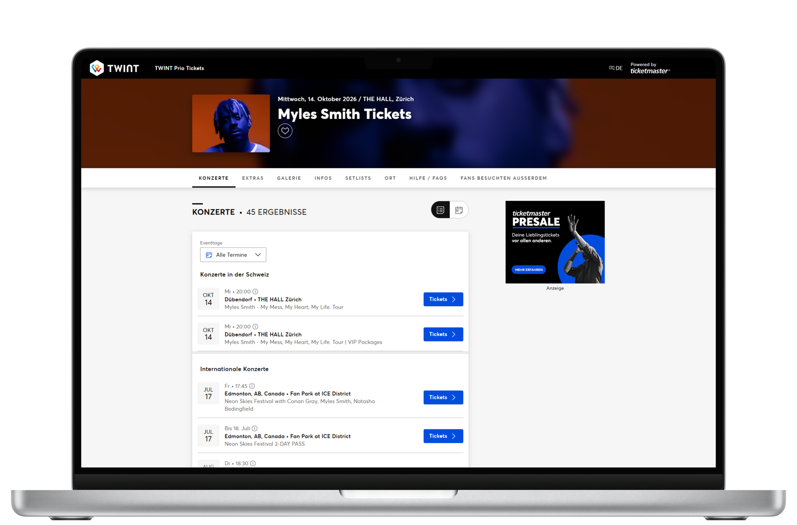 Ticketmaster Branding